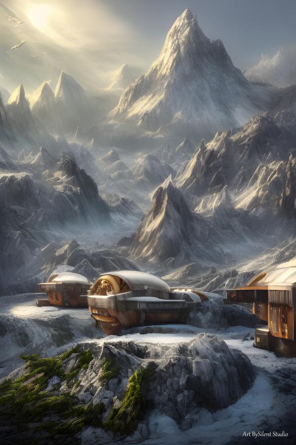 The thin atmosphere of the frozen planet is rich in mineral deposits, making it a perfect location for the Yuconzin Mining Outpost. However, its winter snows and rugged mountain terrain make it unfriendly to humans without winter gear, limiting its population. – Milky Way Digest [MWD} vol 5 pg 224 -